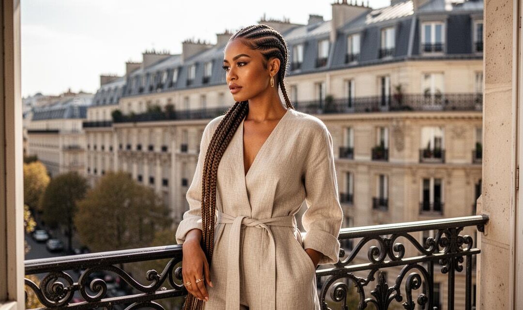 Inspiration coiffures : sublimez vos cheveux courts avec des motifs de nattes collees