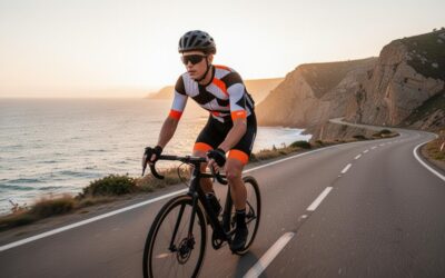 Bien choisir son maillot de velo noir blanc orange pour une evacuation optimale de l’humidite lors de vos sorties vtt